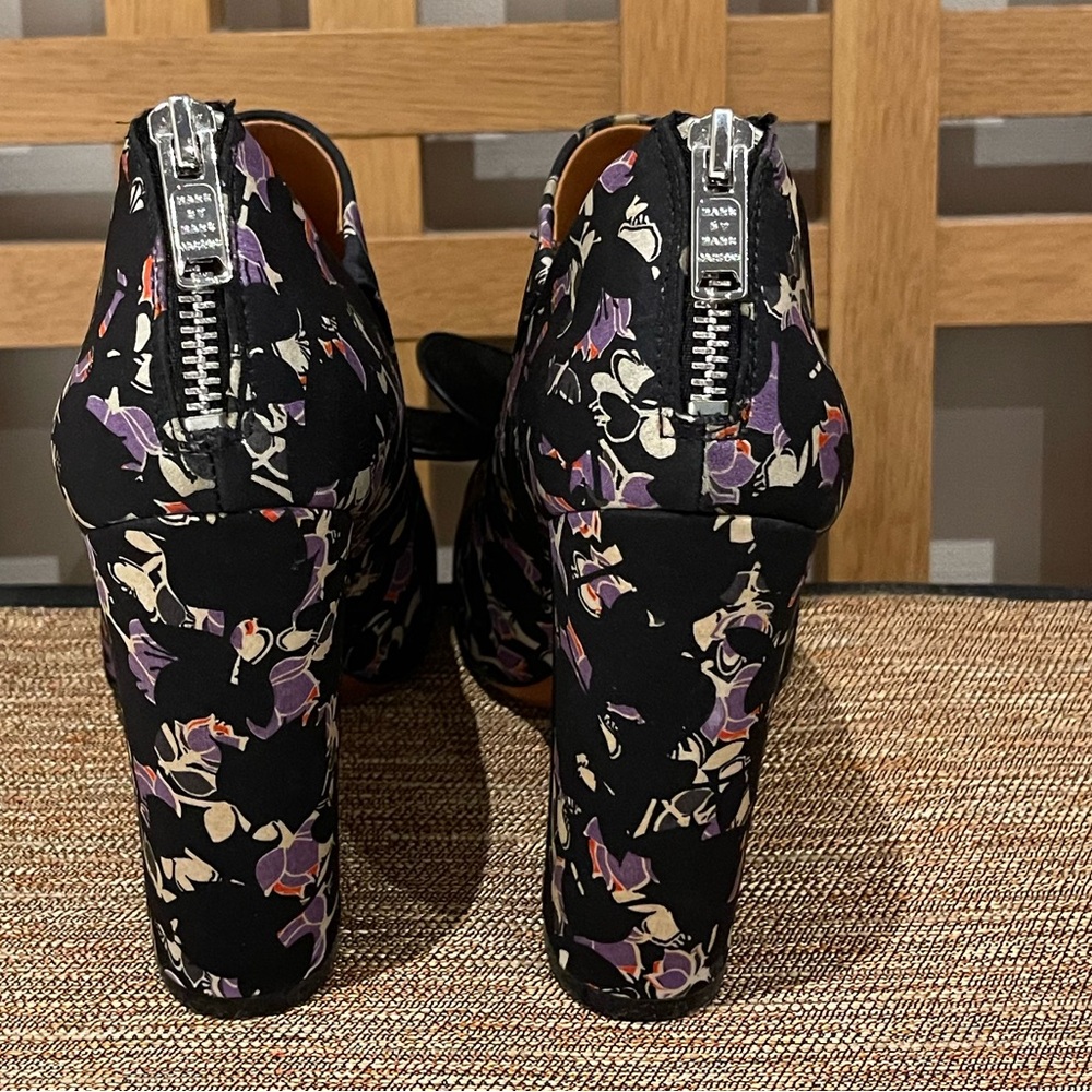 Marc By Marc Jacobs Suede Toe Tip With Printed Fabric Retro Style Shoes Size 8 - Picture 3 of 6